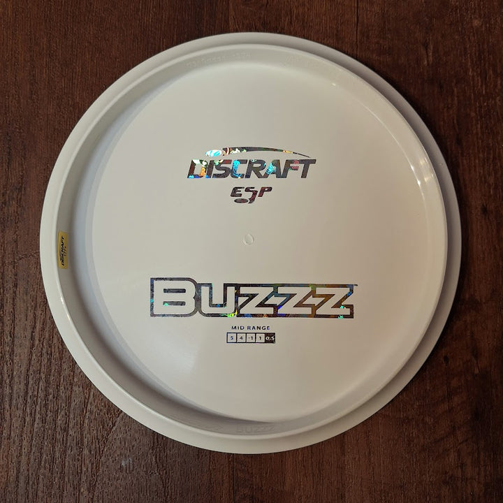 Discraft Solid White ESP Buzzz - Bottom Stamp 5/4/-1/1