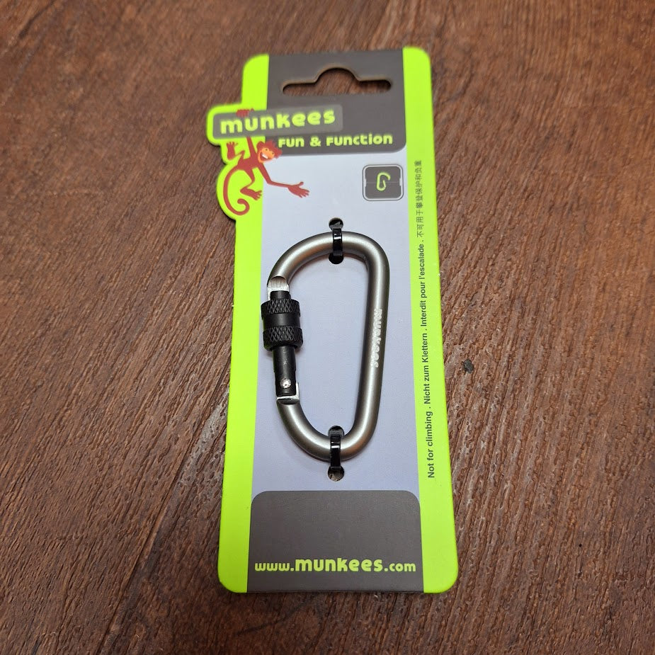 Munkees D Shaped Carabiner with Screw Lock