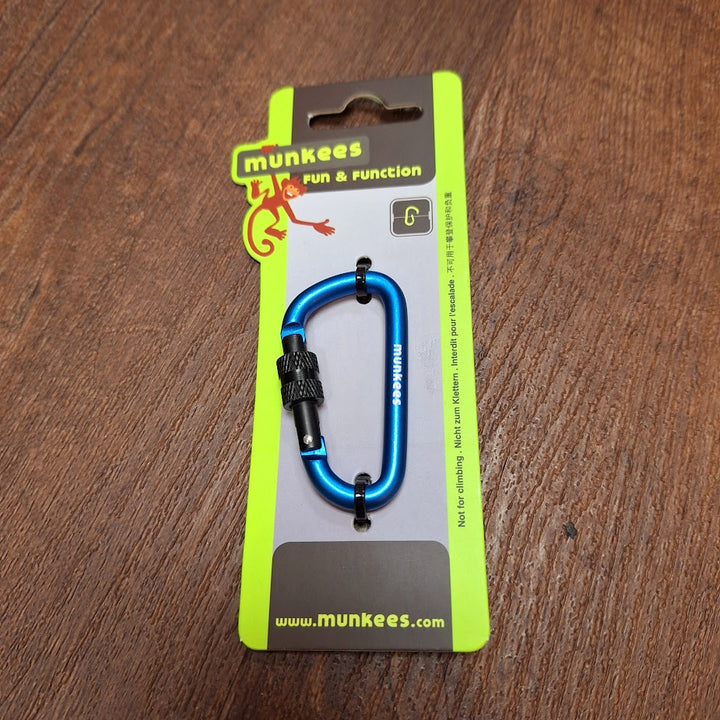 Munkees D Shaped Carabiner with Screw Lock