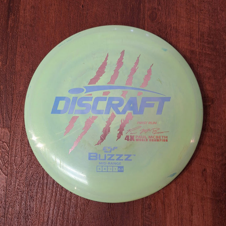 Discraft Paul McBeth 4x World Champion First Run ESP Buzzz 5/4/-1/1 (PRE-OWNED)