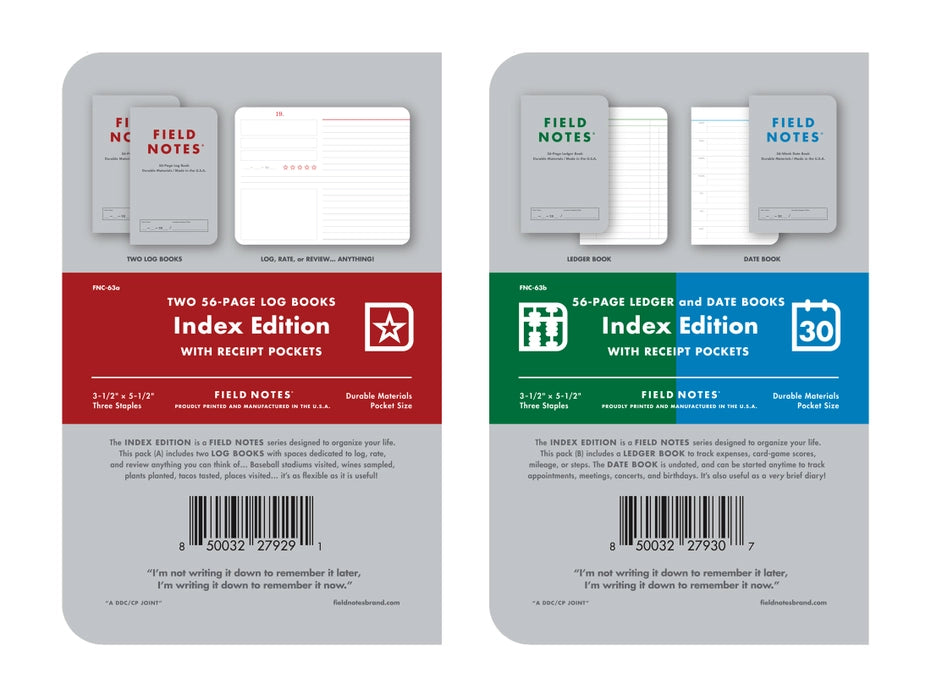 Field Notes Index