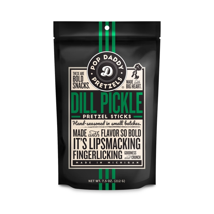 Pop Daddy Dill Pickled Seasoned Pretzel Sticks