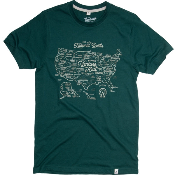 The Landmark Project National Parks Map T-Shirt