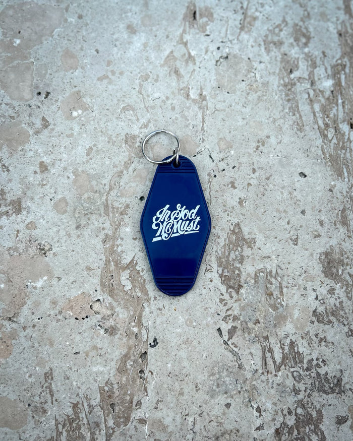 In God We Must It Only Takes a Spark Keychain