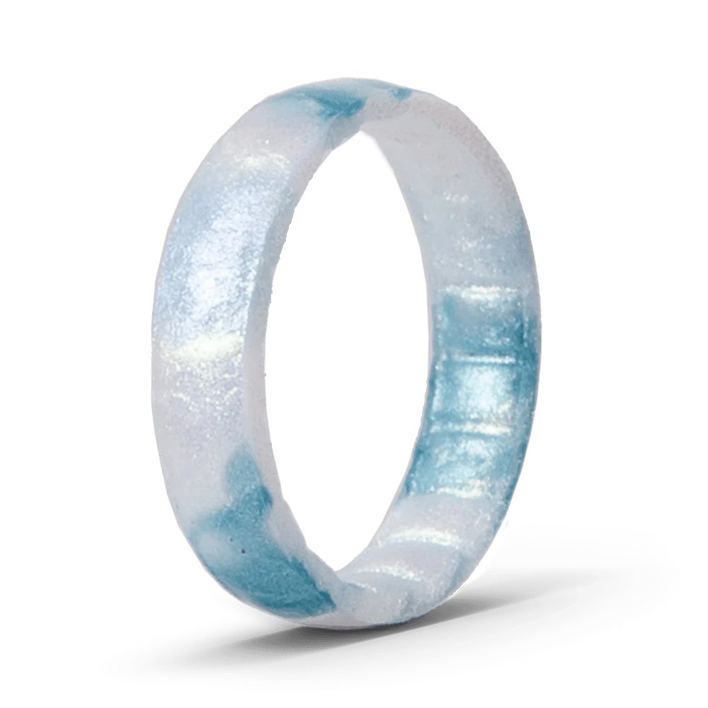 Enso Rings Handcrafted Classic Thin Silicone Ring - Ocean Mist