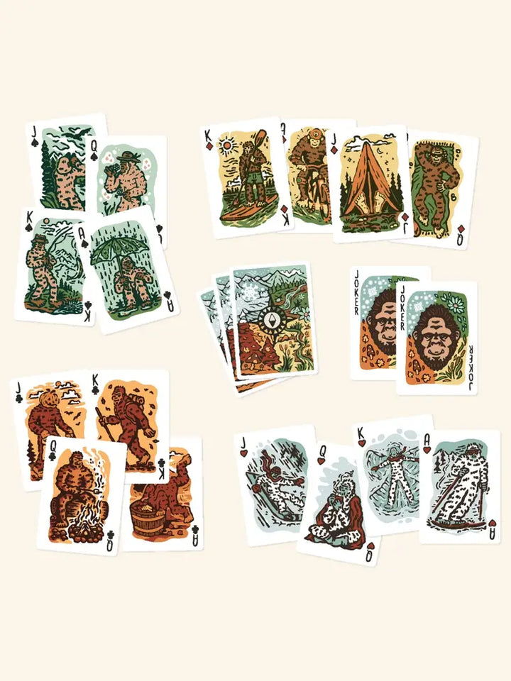 Keep Nature Wild Seasons of Squatch Playing Cards