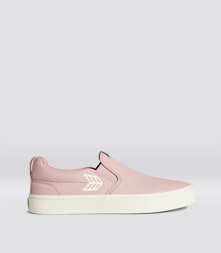 Cariuma SLIP ON Women Rose Canvas Ivory Logo Sneaker