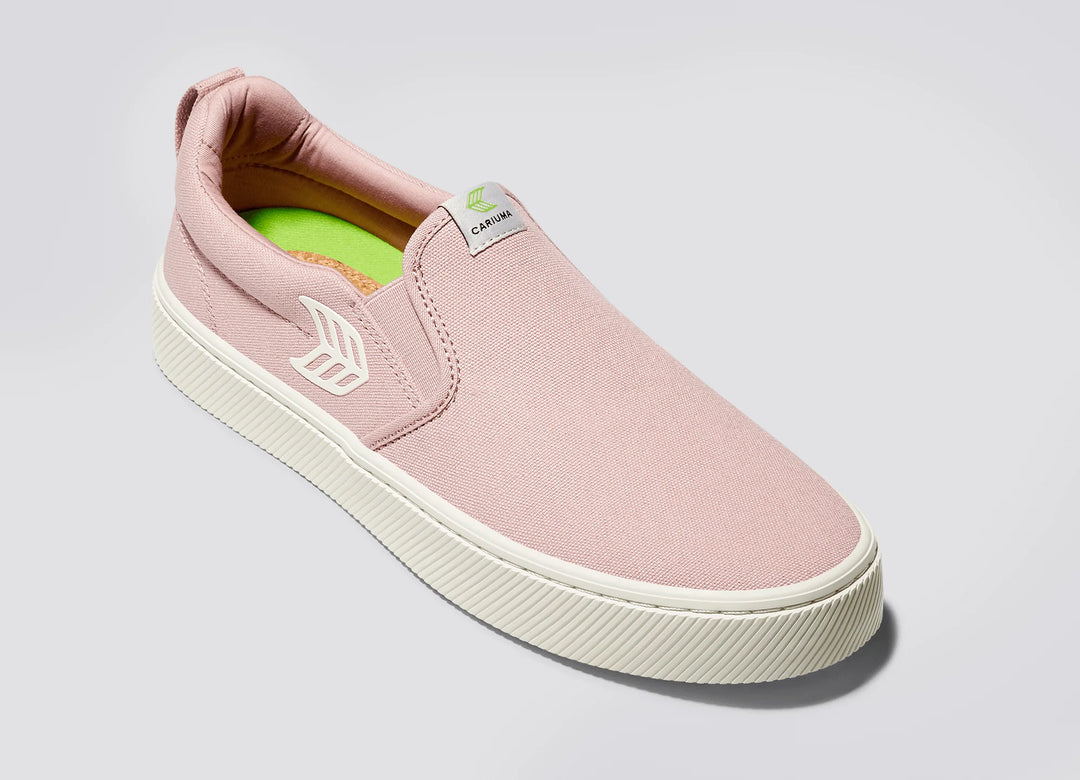 Cariuma SLIP ON Women Rose Canvas Ivory Logo Sneaker